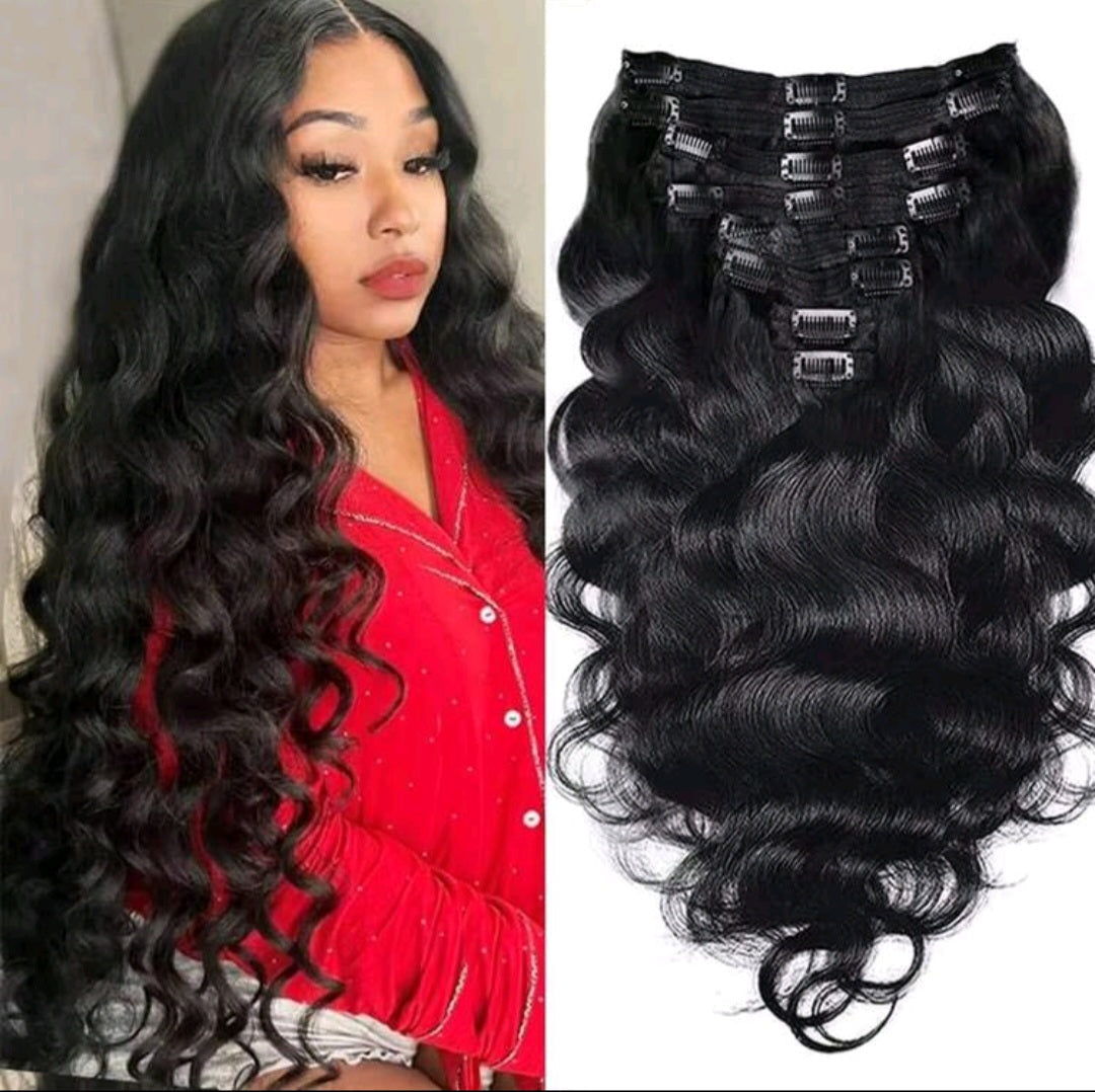 Black wave clip-in